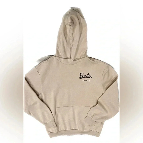Mattel Brand Iconic Barbie Car Unisex Pullover Drawstring Hoodie Pocket Lg NWT